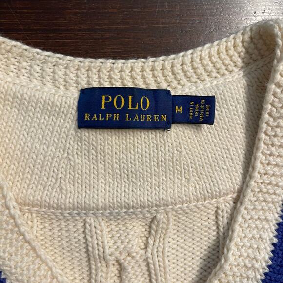 Polo Ralph Lauren Women’s 100% Cotton Knit Cricket Vest Size Medium - Picture 3 of 7
